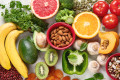 Obst, Gemüse und Nüsse