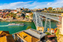 Stadt Porto und Dom Luis I Brücke, Portugal
