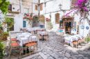 Straßenrestaurant in Sperlonga, Latium, Italien
