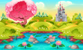 Fantasielandschaft mit Schloss