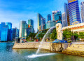 Merlion Brunnen, Singapur