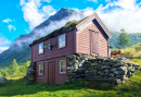 Lodge in den norwegischen Bergen