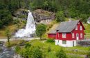 Wasserfall Steinsdalsfossen, Norwegen