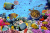 Korallenriff mit Fischen und Meeresschildkröten