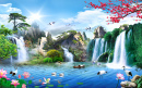 Collage mit Wasserfall