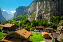 Staubbachwasserfall, Schweizer Alpen