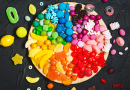 Regenbogenfarbige Süßigkeiten