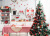 Küche für Weihnachten dekoriert