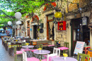 Straßencafé in Izmir, Türkei