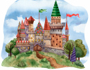 Aquarell Mittelalterliche Burg