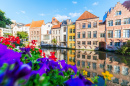 Kanal in Gent, Belgien