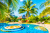 Schwimmbad in einem tropischen Resort