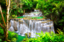 Wasserfall Huay Mae Kamin, Thailand