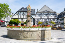 Historischer Brunnen in Brilon, Deutschland