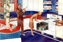 Die gut ausgestattete Küche, 1941
