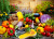Saisonales Gemüse und frische Kräuter