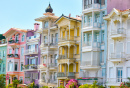 Bunte Häuser in Istanbul