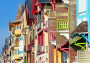 Häuser in Mers-les-Bains, Frankreich