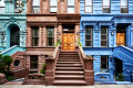 Reihe historischer Brownstones, NYC