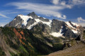 Großartige Ansicht auf den Berg Shuksan, Washington