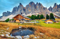 Herbstliche Alpenlandschaft, Dolomiten