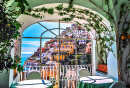 Essen mit schöner Aussicht in Positano