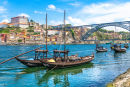 Douro Fluss und die Brücke Dom Luis I