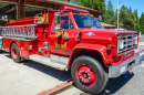 Feuerwehrauto in Groveland, Kalifornien, USA