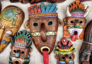 Indigene Masken, Otavalo, Ecuador