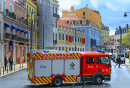 Feuerwehrauto in Lissabon, Portugal