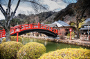 Brücke im Edo-Wunderland, Japan