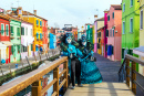 Teilnehmer des Karnevals in Venedig