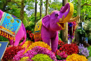 Elefanten aus frischen Blumen