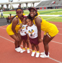 Roneagle Cheerleaders and Mascots Lola and Tatum