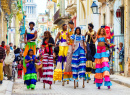 Musiker und Tänzer auf den Straßen von Havanna