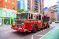 Feuerwehrauto in Manhattan, New York, USA