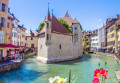 Palais de l'Isle und Thiou River, Annecy, Frankreich