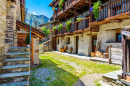 Antagnod Village, Aostatal, Italien