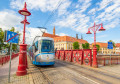 Straßenbahn auf der Oderbrücke