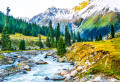 Wunderschöner Blick auf den Bergfluss