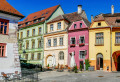 Mittelalterliche Straßenansicht von Sighisoara, Rumänien