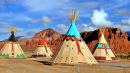 Indianerzelte in der Nähe von Moab, Utah, USA