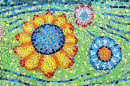 Mosaikmuster und Farben