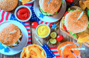 Amerikanisches patriotisches Picknick am Memorial Day