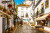 Strassenansicht der Altstadt von Marbella, Spanien