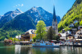 Das Zentrum von Hallstatt, Österreich