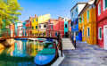 Buntes Fischerdorf Burano, Venedig, Italien