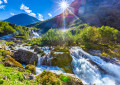 Wasserfall im Nationalpark Jostedal-Gletscher