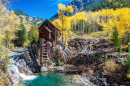 Historische Mühle in Crystal Ghost Town CO, USA