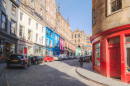 Charmante Victoria Street in Edinburgh, Schottland